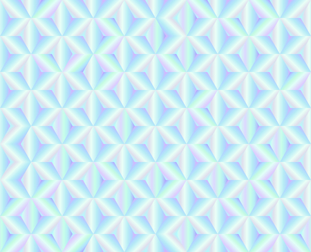 Seamless holographic abstract pattern. Geometric print composed of rhombuses and polygons. Hologram backgroundのイラスト素材