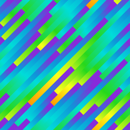 Seamless rainbow abstract pattern. Geometric print composed of colored strips. Colorful bright lines backgroundのイラスト素材