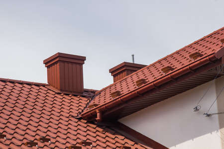 the roof of the house in which modern roofing materials are used