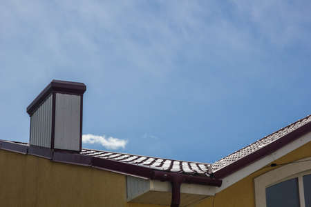 the roof of the house in which modern roofing materials are used