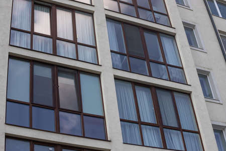 Modern European residential apartment buildings quarter. Abstract architecture, fragment of modern...