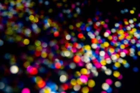glittering shine bulbs lights background. abstract blurred of blue and silver glittering shine bulbs lights background. Christmas Tree Lights and Decoration Bokeh Blurred Out of Focus Background.の写真素材