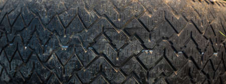 Close up of truck tire texture, background.の写真素材