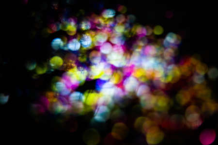 glittering shine bulbs lights background. abstract blurred of blue and silver glittering shine bulbs lights background. Christmas Tree Lights and Decoration Bokeh Blurred Out of Focus Background.の写真素材