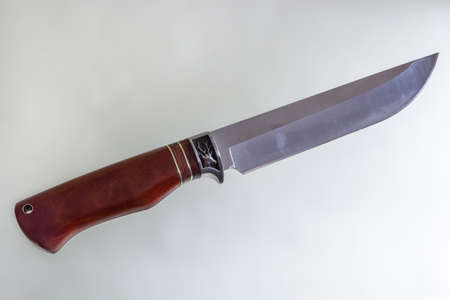 close up of a knife on white background with clipping path.の写真素材