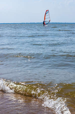 windsurfing. Entertainment at sea, extreme sports, lifestyle during the summer holidays.の写真素材