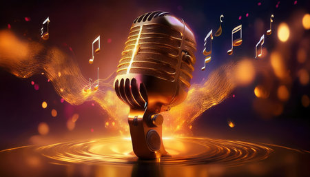 A vibrant setting features an animated figure dancing gracefully, accompanied by lively music notes. The environment appears to melt away, creating a surreal atmosphere.の素材