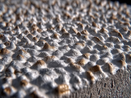 Detailed observation of screed surface highlights its unique texture and variations emphasizing the small peaks and valleys in the material composition.の素材