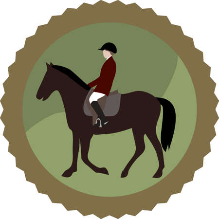 emblem equestrianのイラスト素材