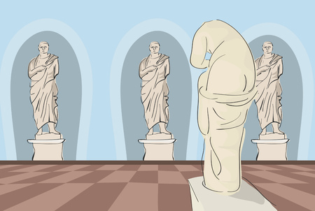 antique art museumのイラスト素材
