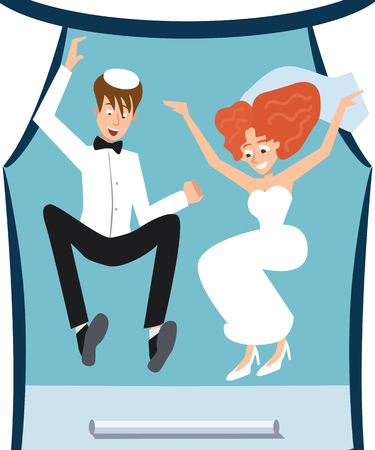 jewish reform ceremony, breaking the glass cartoonのイラスト素材