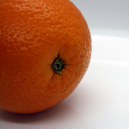 Ripe orange fruit isolated on a white background. Space for text.の写真素材