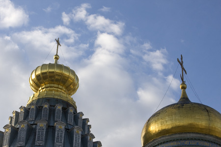 Monastery in Russia New Jerusalem, cathedral domeのeditorial素材