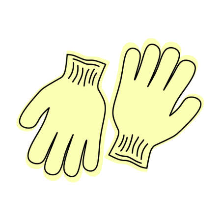 Colorful gloves to work in the gardenのイラスト素材