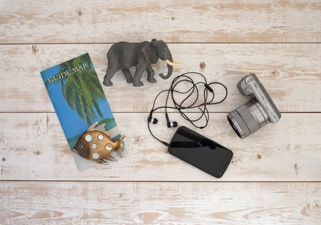 Subjects for a trip to the warm countriesの写真素材
