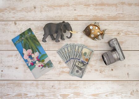 Subjects for a trip to the warm countriesの写真素材