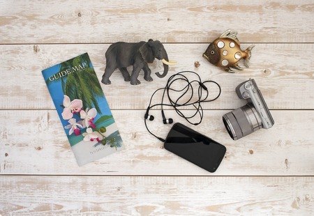 Subjects for a trip to the warm countriesの写真素材