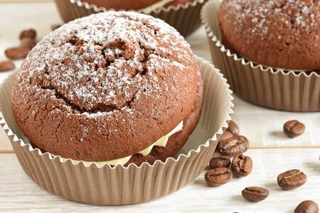 Cake close up. Homemade Cake on the tableの写真素材