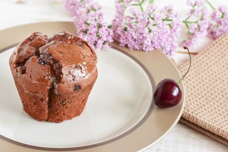 Muffins sweet cake. Homemade muffins.の写真素材