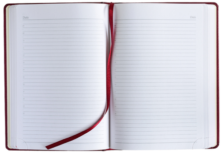 Notepad on white background.の写真素材