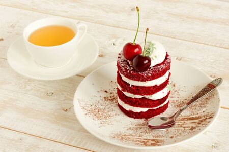 Cake sweet dessert for the holiday. Homemade Cake.の写真素材