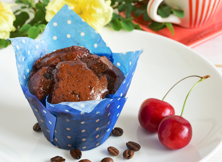 Muffins sweet cake. Homemade muffins.の写真素材