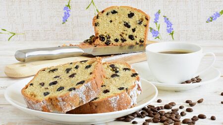 Cake close up. Homemade Cake on the tableの写真素材