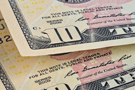 Money close-up. dollars