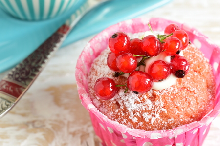 Cake with currants.の写真素材