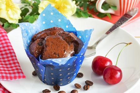 Muffins sweet cake. Homemade muffins.の写真素材