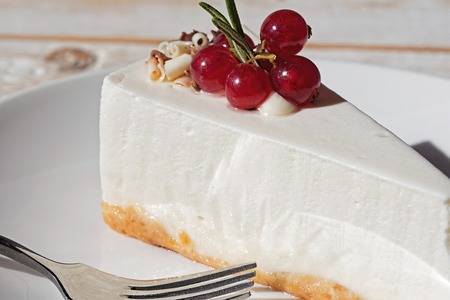 White cake with berries. Cake sweet dessertの写真素材