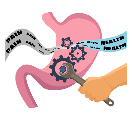 Treatment of the stomachのイラスト素材