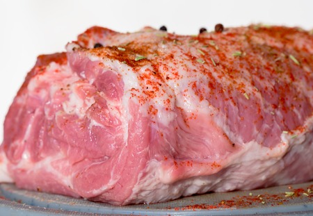 Raw meat on the tableの写真素材