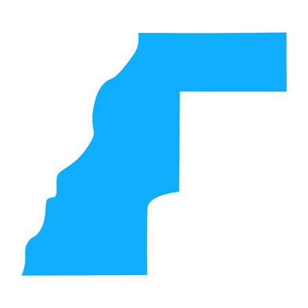 map of Western Sahara. Silhouette of map of Western Sahara vector illustrationのイラスト素材