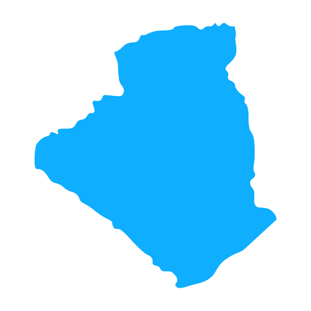 map of Algeria. Silhouette of map of Algeria vector illustrationのイラスト素材
