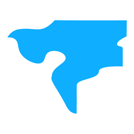 map of Guinea bissau. Silhouette of map of Guinea bissau vector illustrationのイラスト素材