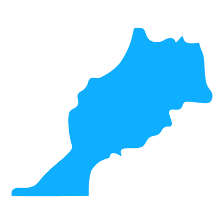 map of Morocco. Silhouette of map of Morocco vector illustrationのイラスト素材