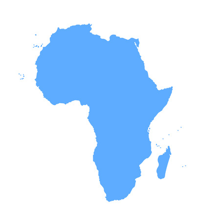 map of Africa. Silhouette of map of Africa vector illustrationのイラスト素材