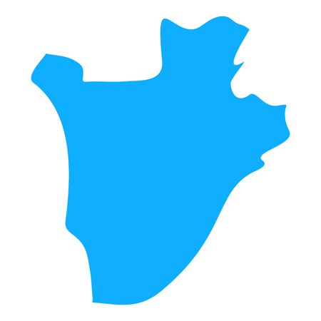 map of Burundi. Silhouette of Burundi map vector illustrationのイラスト素材