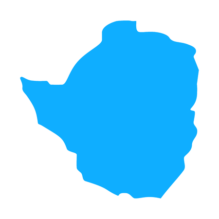 map of Zimbabwe. Silhouette of Zimbabwe map vector illustrationのイラスト素材