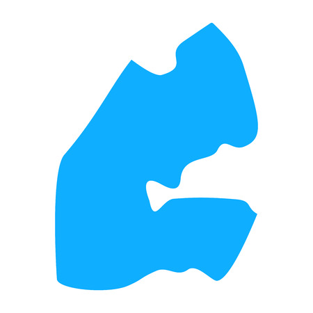 map of Djibouti. Silhouette of Djibouti map vector illustrationのイラスト素材