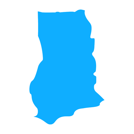 map of Ghana. Silhouette of Ghana map vector illustrationのイラスト素材