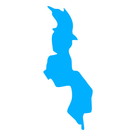 map of Malawi. Silhouette of Malawi map vector illustrationのイラスト素材