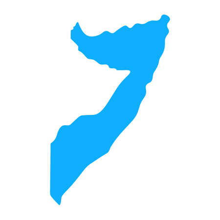 map of Somalia. Silhouette of Somalia map vector illustrationのイラスト素材