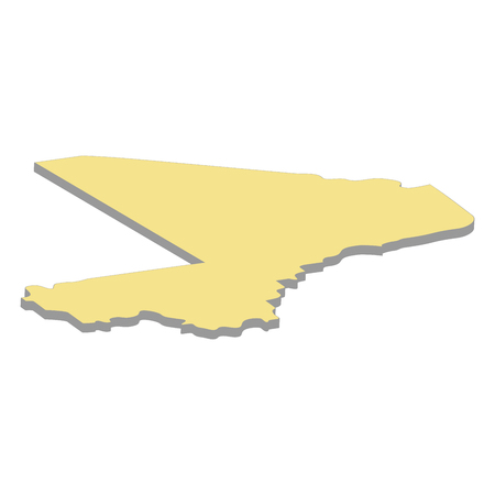 3d map of Mali. Silhouette of map of Mali vector illustrationのイラスト素材