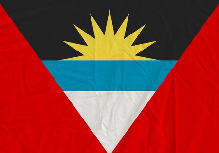 Antigua and Barbuda grunge flag. Patriotic background. National flag of Antigua and Barbudaの写真素材