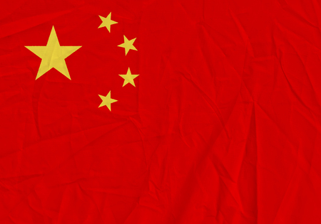 China grunge flag. Patriotic background. National flag of Chinaの写真素材
