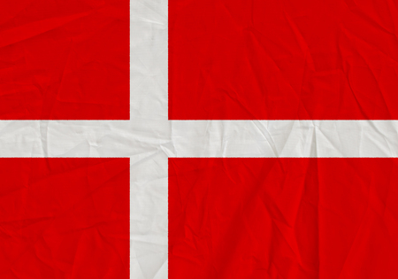 Denmark grunge flag. Patriotic background. National flag of Denmarkの写真素材
