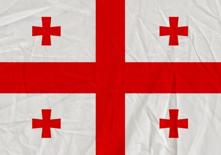 Georgia grunge flag. Patriotic background. National flag of Georgiaの写真素材