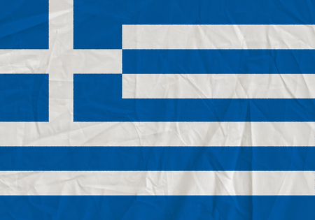 Greece grunge flag. Patriotic background. National flag of Greeceの写真素材